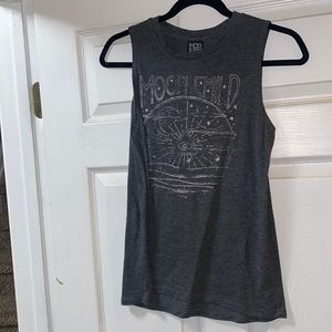 Gray moon child tank